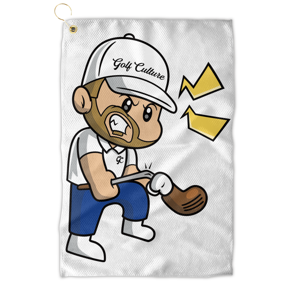 Angry Golfer Golf Towel