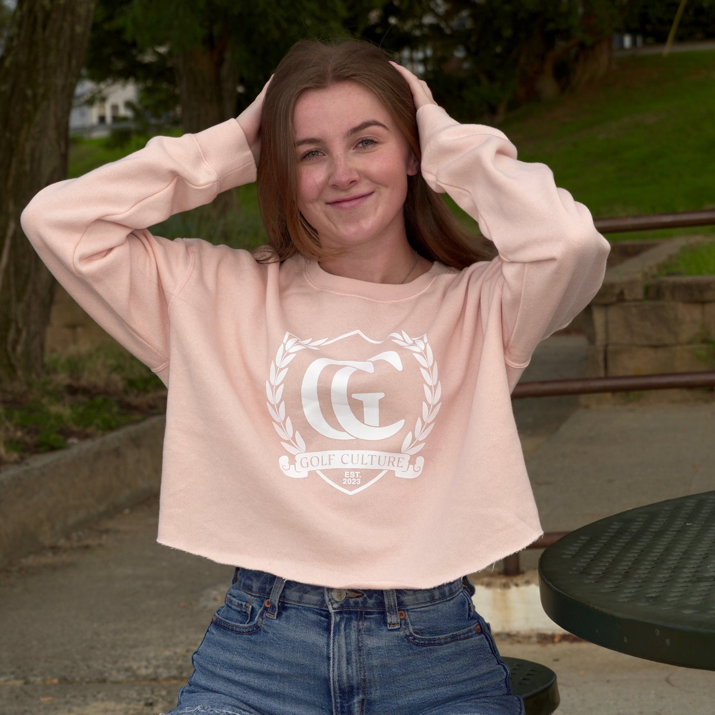 GC emblem Cropped Sweater