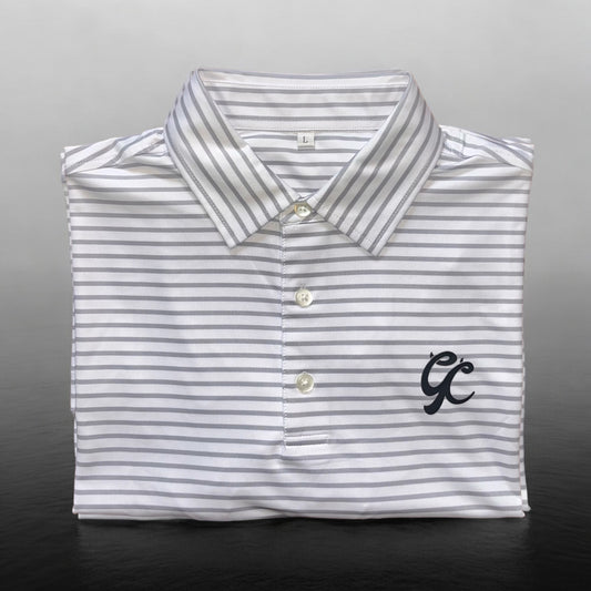 Gray Striped GC Polo