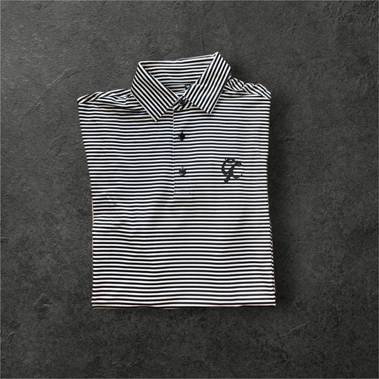 Black & Gray Striped GC Polo